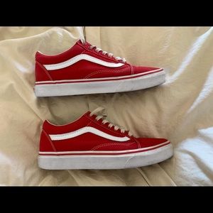 Red Original Vans !! ❤️